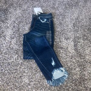 Kan can jeans new with tags ! Distressed bottom